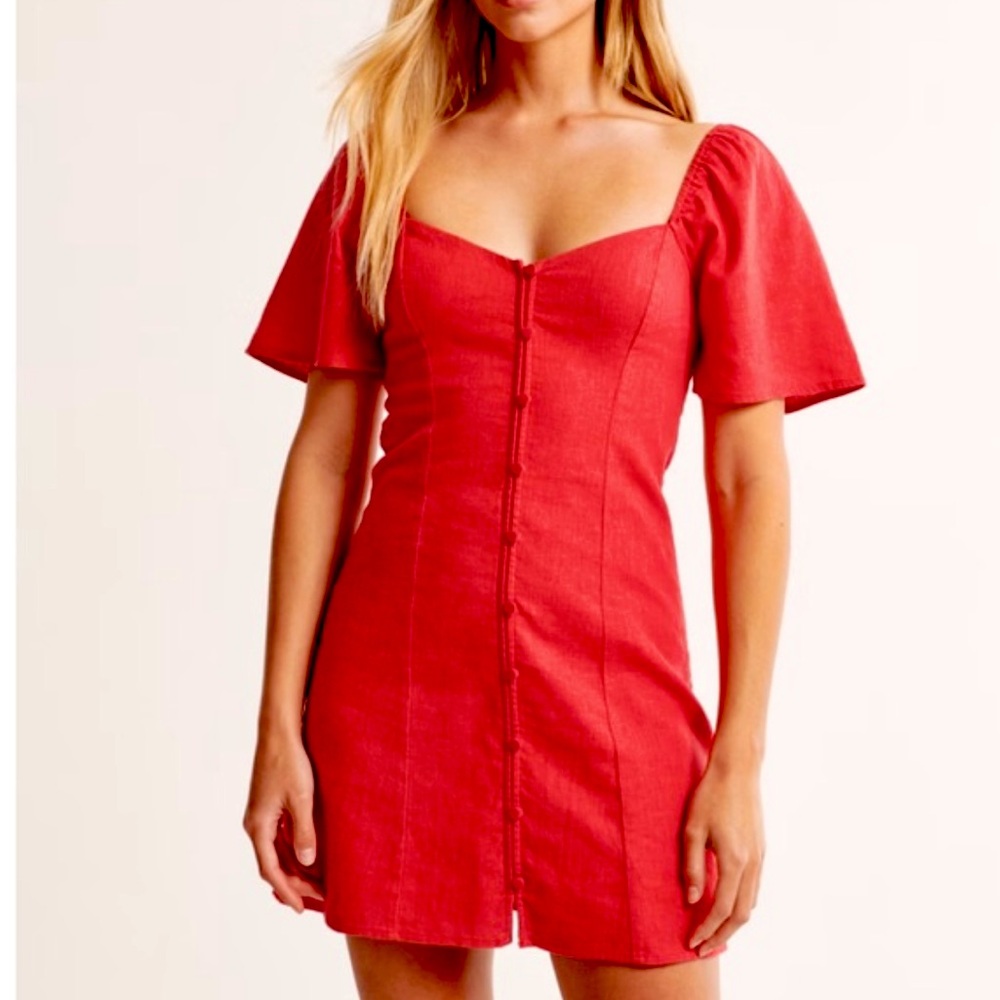 Abercrombie Linen Blend Mini Dress